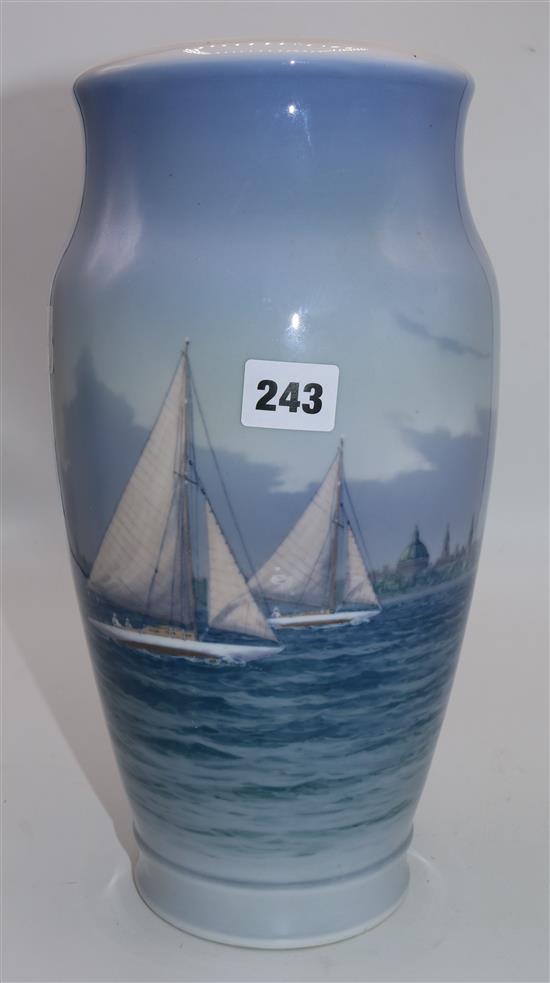 Royal Copenhagen yachting designed vase(-)